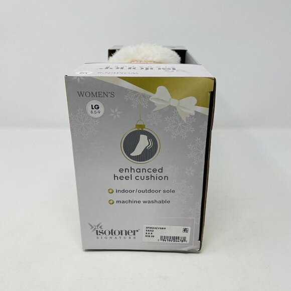 Isotoner Womens 8.5/9 Boxed Chenille Charlotte Hoodback Clog Slippers $40 126 - Picture 10 of 10